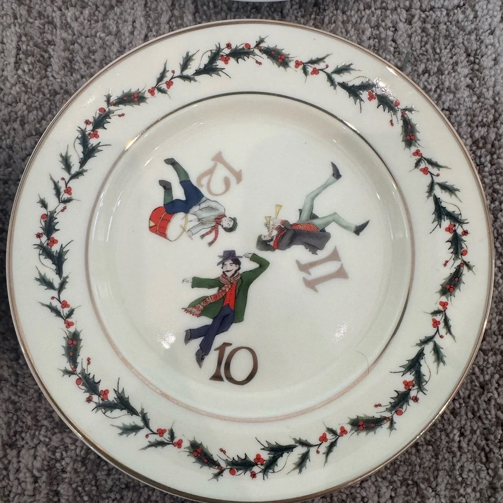 Lenox 12 days of Christmas dessert plates
